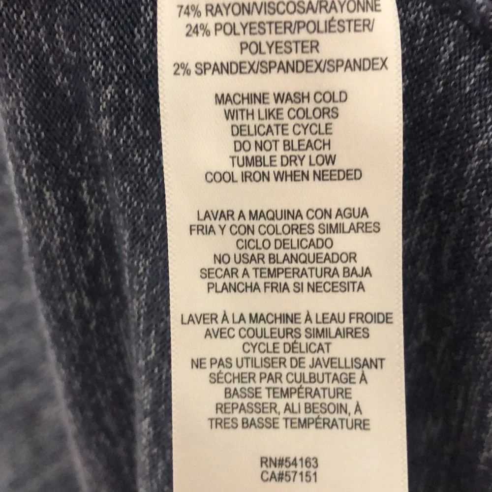 CK PERFORMANCE Blue HEATHER Soft KNOT TOP euc - Picture 5 of 5